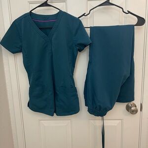 Healing Hands Teal Scrub Set